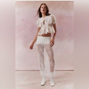 NWOT Urban Outfitters Jules Lace Sheer Midi Skirt